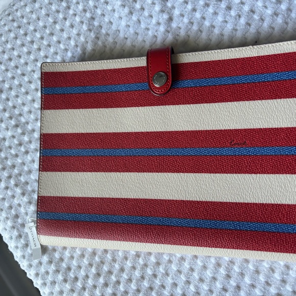 Coach | Accessories | Coach Red And Blue Striped Notebook | Poshmark
